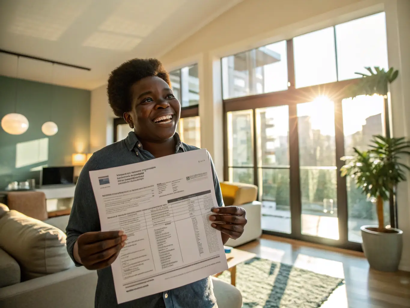 An image of a person receiving a check, representing the final step of Paidin48's process: receiving cash for their home within 48 hours.